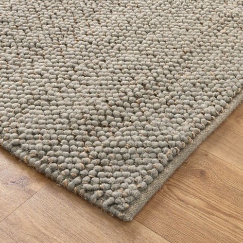 Duck Egg Blue Timothee Hand-Loomed Wool-Blend Rug