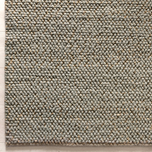 Duck Egg Blue Timothee Hand-Loomed Wool-Blend Rug