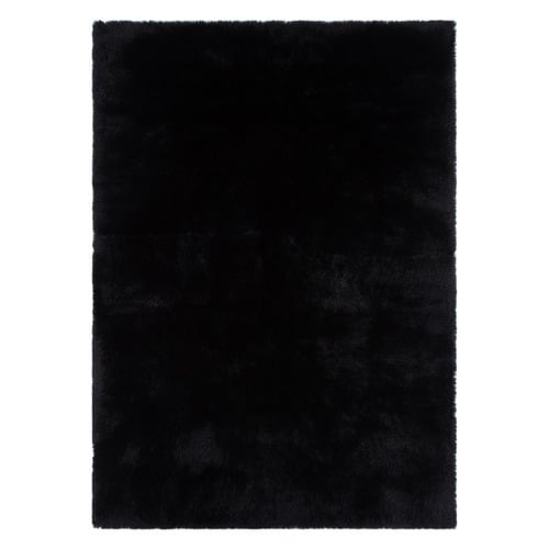 Black Lewin Machine Washable Rug