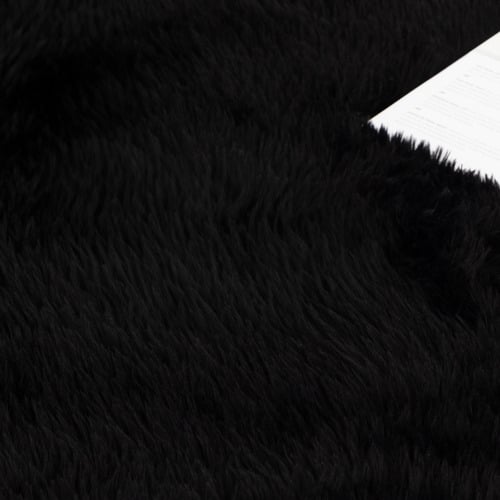 Black Lewin Machine Washable Rug