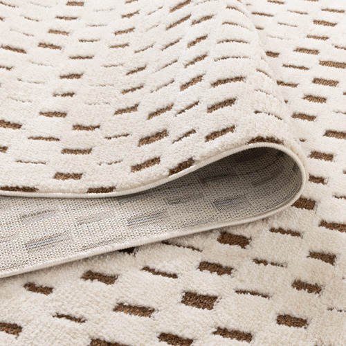 Brown & Cream Bass Squares Rug