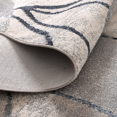 Grey Drustan Power-Loomed Rug