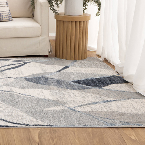 Grey Drustan Power-Loomed Rug