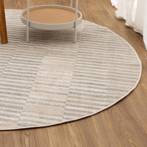Natural Bevara Power-Loomed Round Rug
