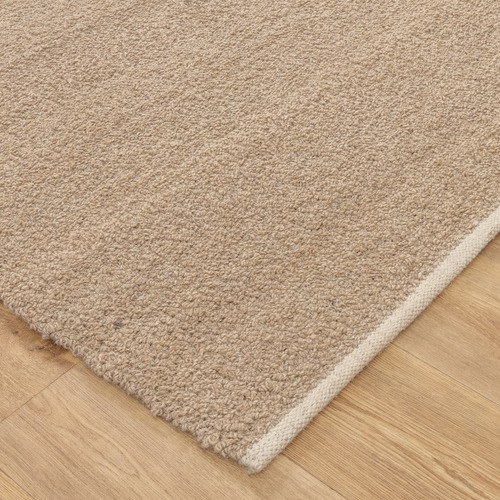 Beige Harmony Hand-Woven Boucle Wool Rug