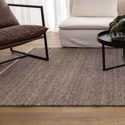 Choc Chip Harmony Hand-Woven Boucle Wool Rug