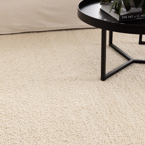 Ivory Harmony Hand-Woven Boucle Wool Rug