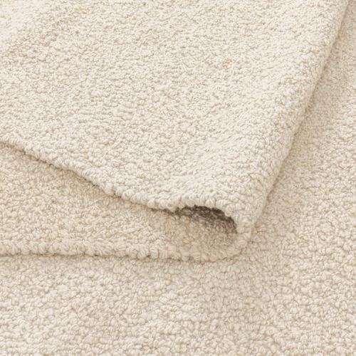 Ivory Harmony Hand-Woven Boucle Wool Rug