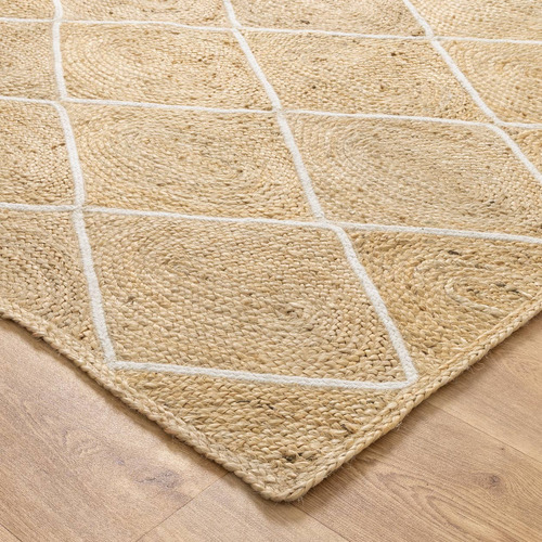 Pearl Artisan Diamond Jute & Cotton Rug