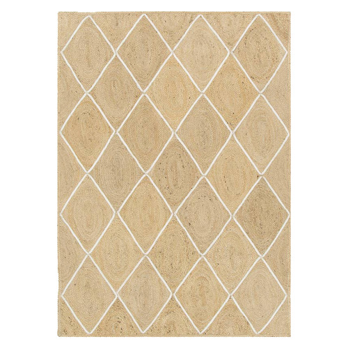 Pearl Artisan Diamond Jute & Cotton Rug