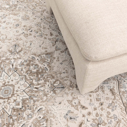 Cream & Beige Maya Medallion Runner