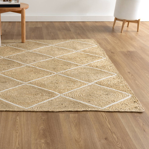 Pearl Artisan Diamond Jute & Cotton Rug
