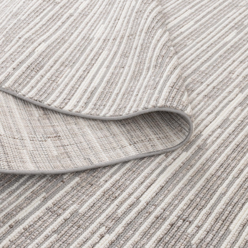 Silver & Ivory Sarai Tasselled Rug