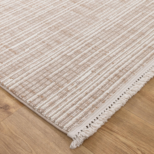 Beige & Ivory Sarai Tasselled Rug