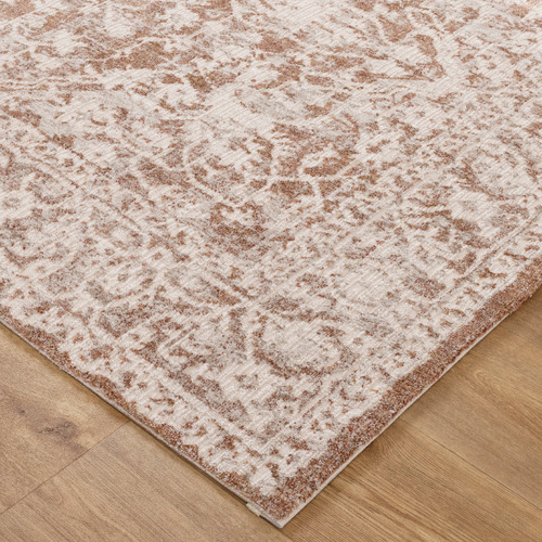 Beige & Rust Onan Power-Loomed Rug