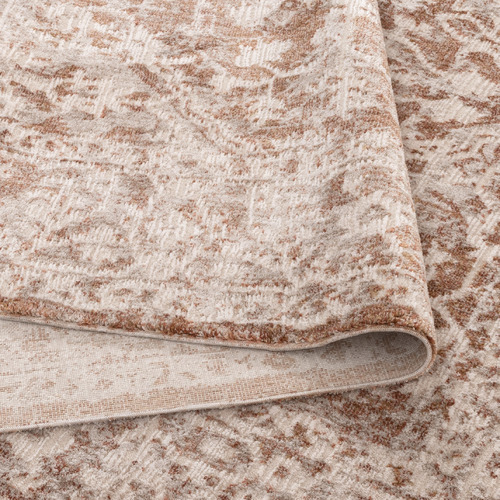 Beige & Rust Onan Power-Loomed Rug