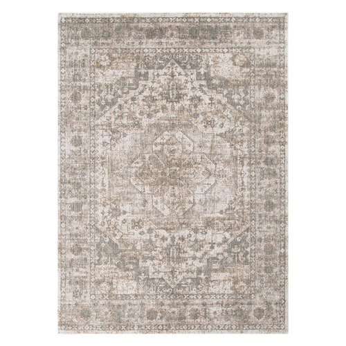 Cream & Olive Britney Power-Loomed Rug