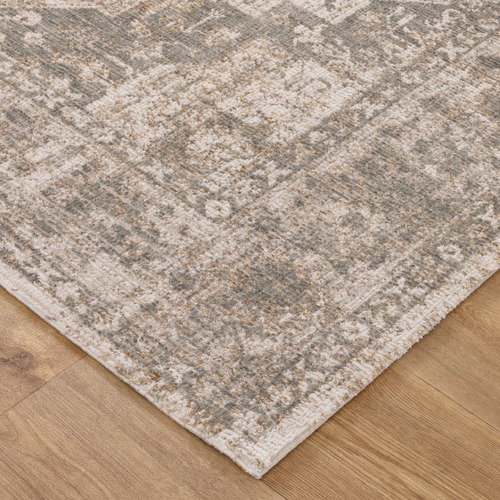 Cream & Olive Britney Power-Loomed Rug