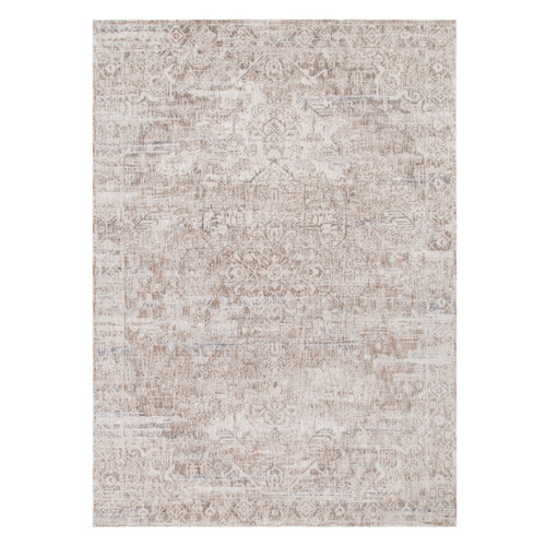 Beige & Blue Yza Power-Loomed Rug