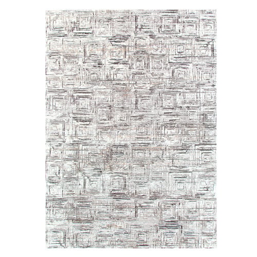 Grey Distressed Squares Atina Rug
