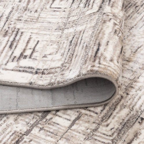 Grey Distressed Squares Atina Rug