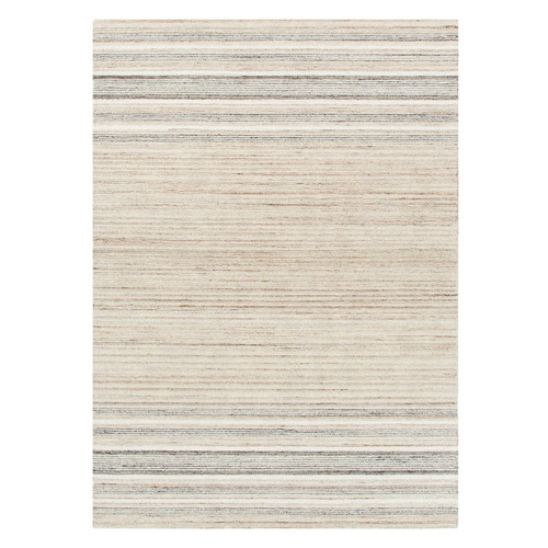Beige Grey Multi-Stripe Praia Hand-Tufted Wool Rug