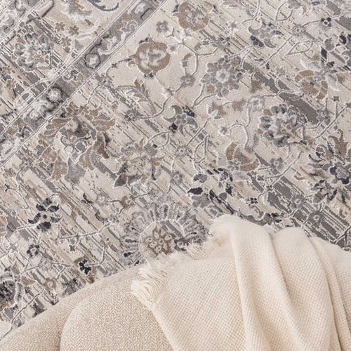 Beige Grey Transitional Distressed Atina Rug