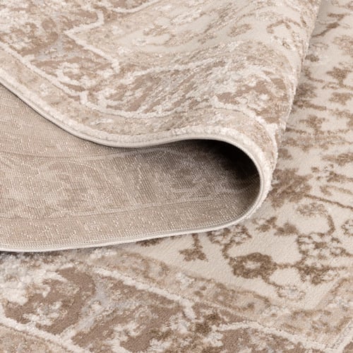 Beige Winona Oriental Border Rug