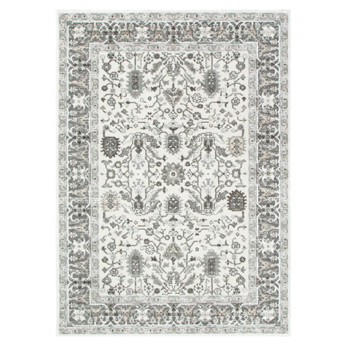 Grey Winona Oriental Border Rug