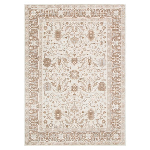 Beige Winona Oriental Border Rug