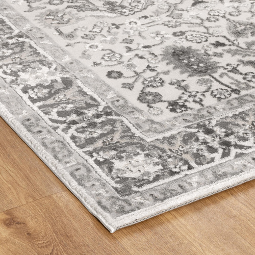 Grey Winona Oriental Border Rug
