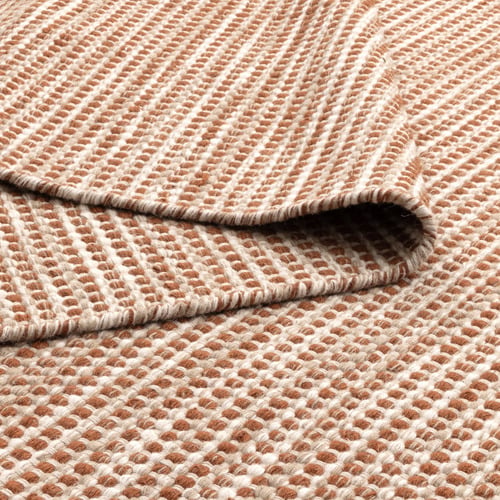Copper & Beige Skandi Hand-Woven Wool Rug