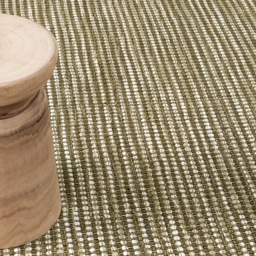 Olive Green Skandi Hand-Woven Wool Rug