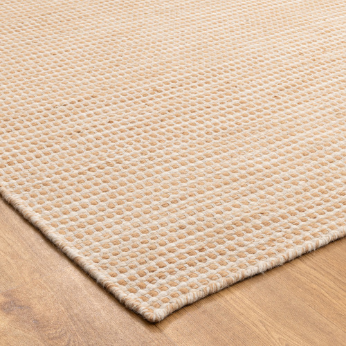 Turmeric & Beige Skandi Hand-Woven Wool Rug