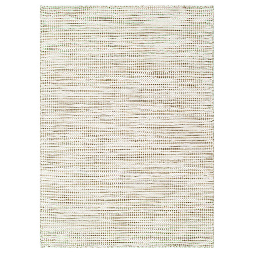 Ivory & Olive Green Skandi Hand-Woven Wool Rug
