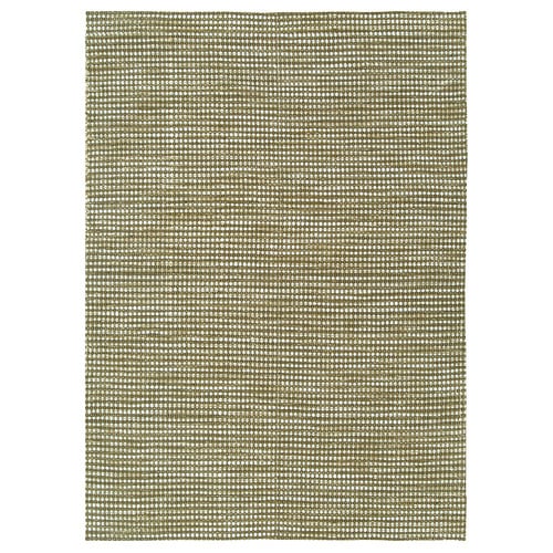 Olive Green Skandi Hand-Woven Wool Rug