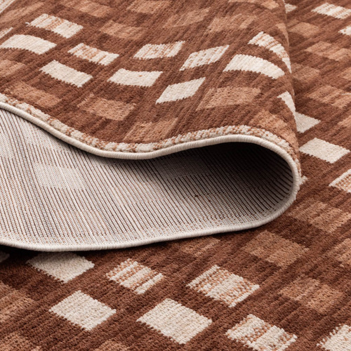 Rust & Ivory Vernon Checkered Rug