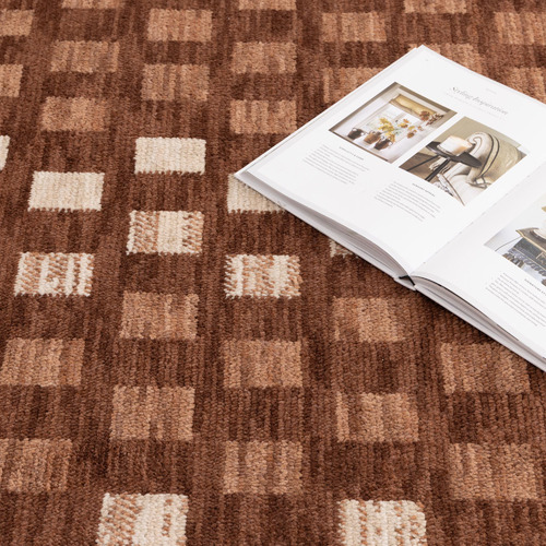 Rust & Ivory Vernon Checkered Rug