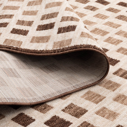 Ivory & Brown Vernon Checkered Rug