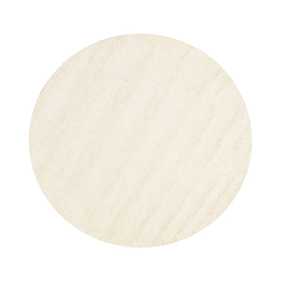 Ivory Camia Hand-Loomed Wool Round Rug