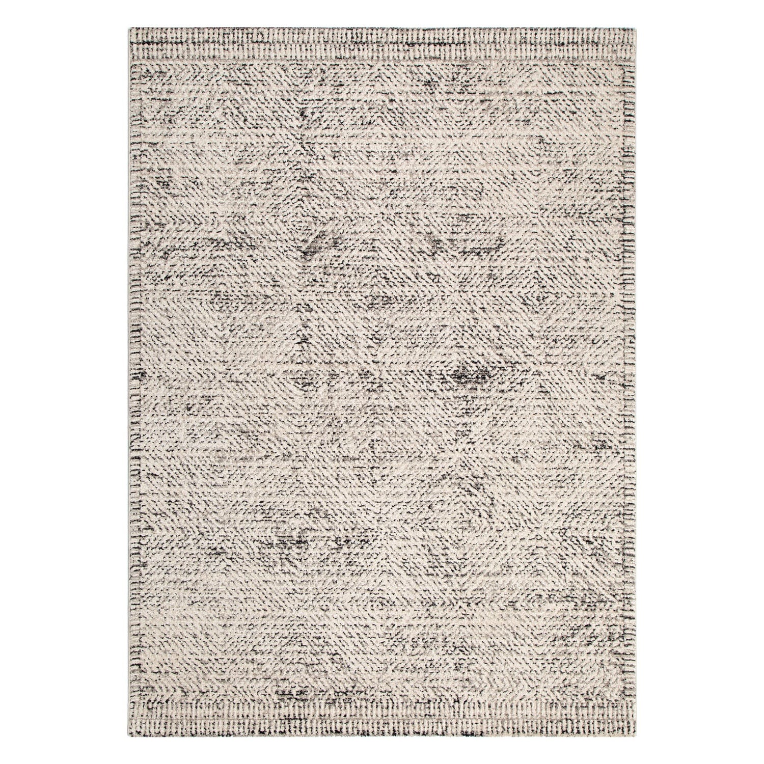 Beige & Charcoal Dalila Diamonds Rug