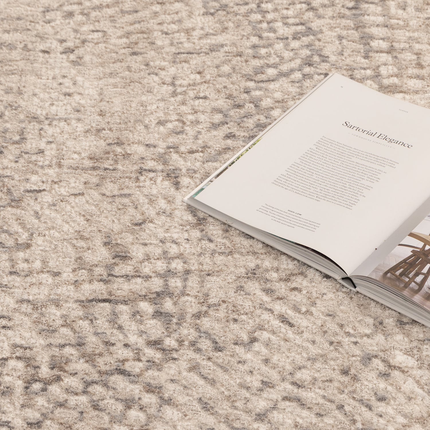 Washed Pebble Mosaic Sola Rug