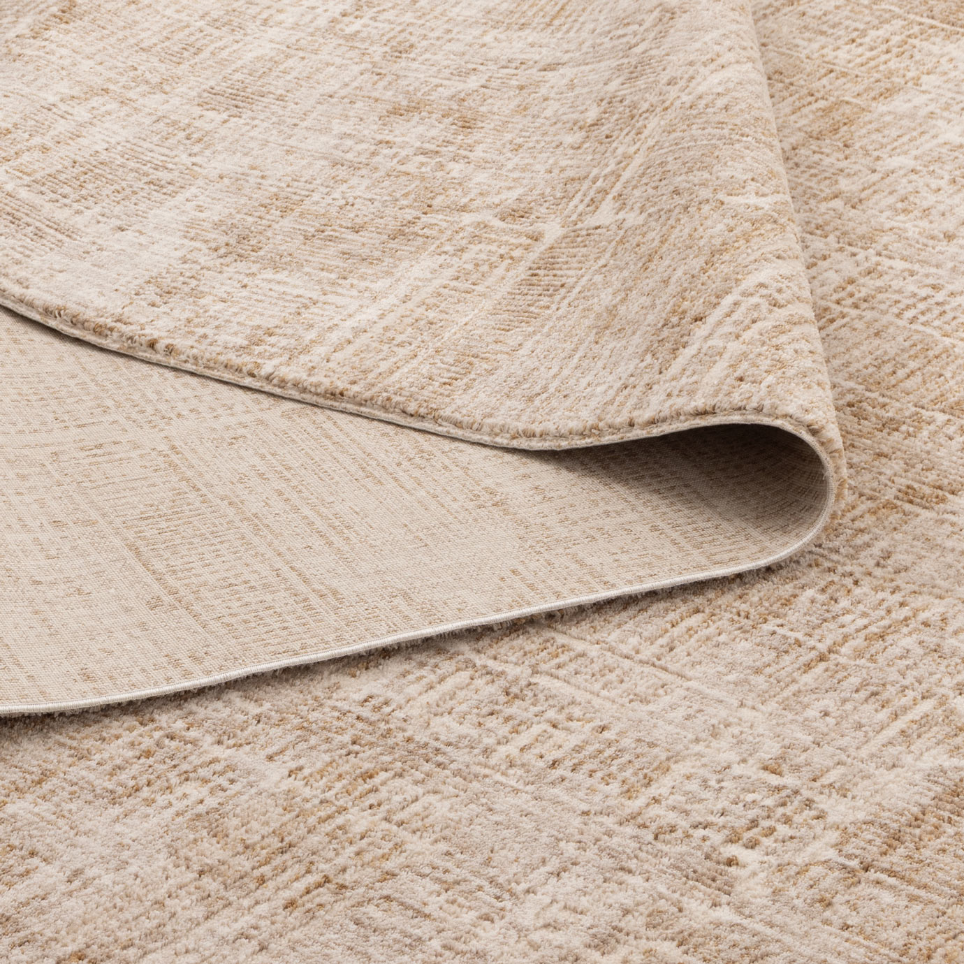 Toffee Cream Distressed Sola Rug
