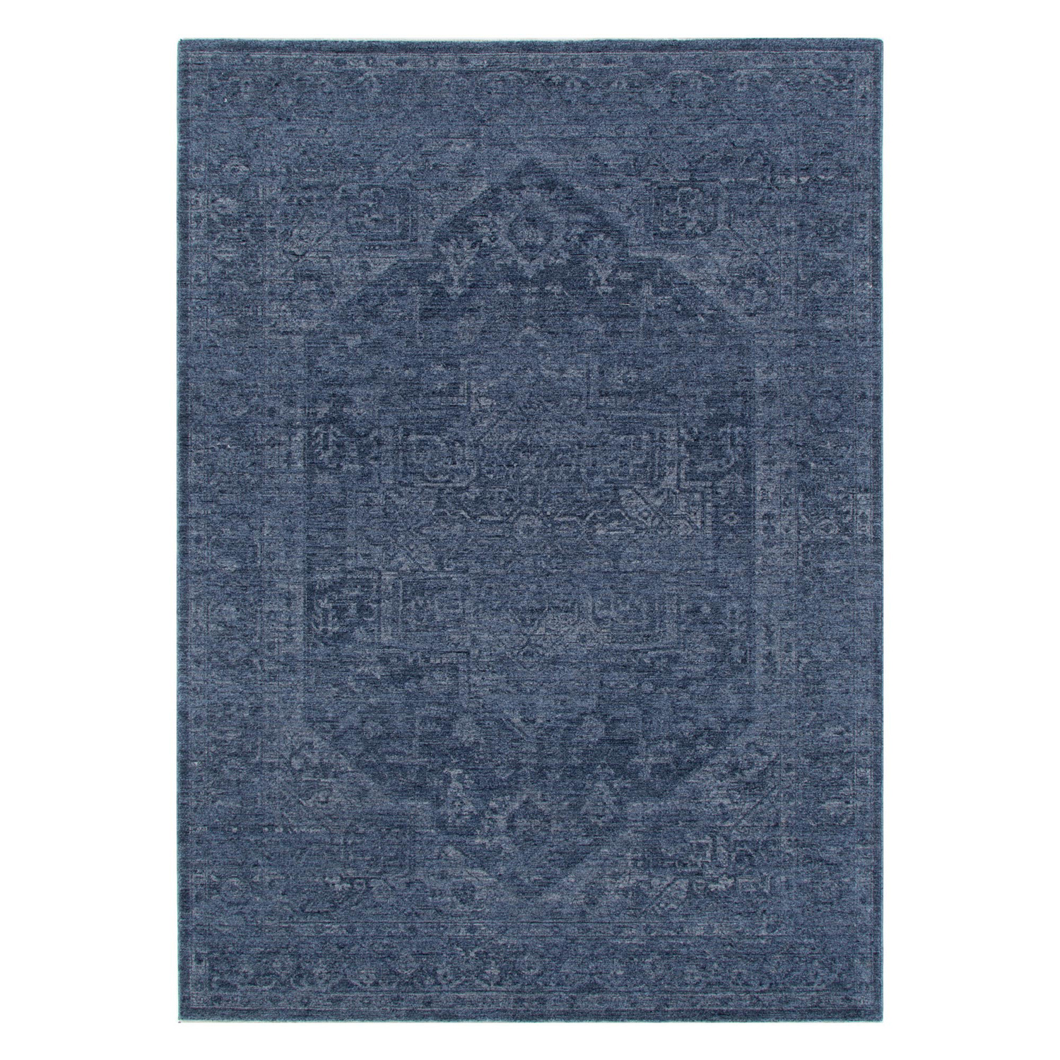 Heritage-Monochrome-Distressed-Medallion-Rug