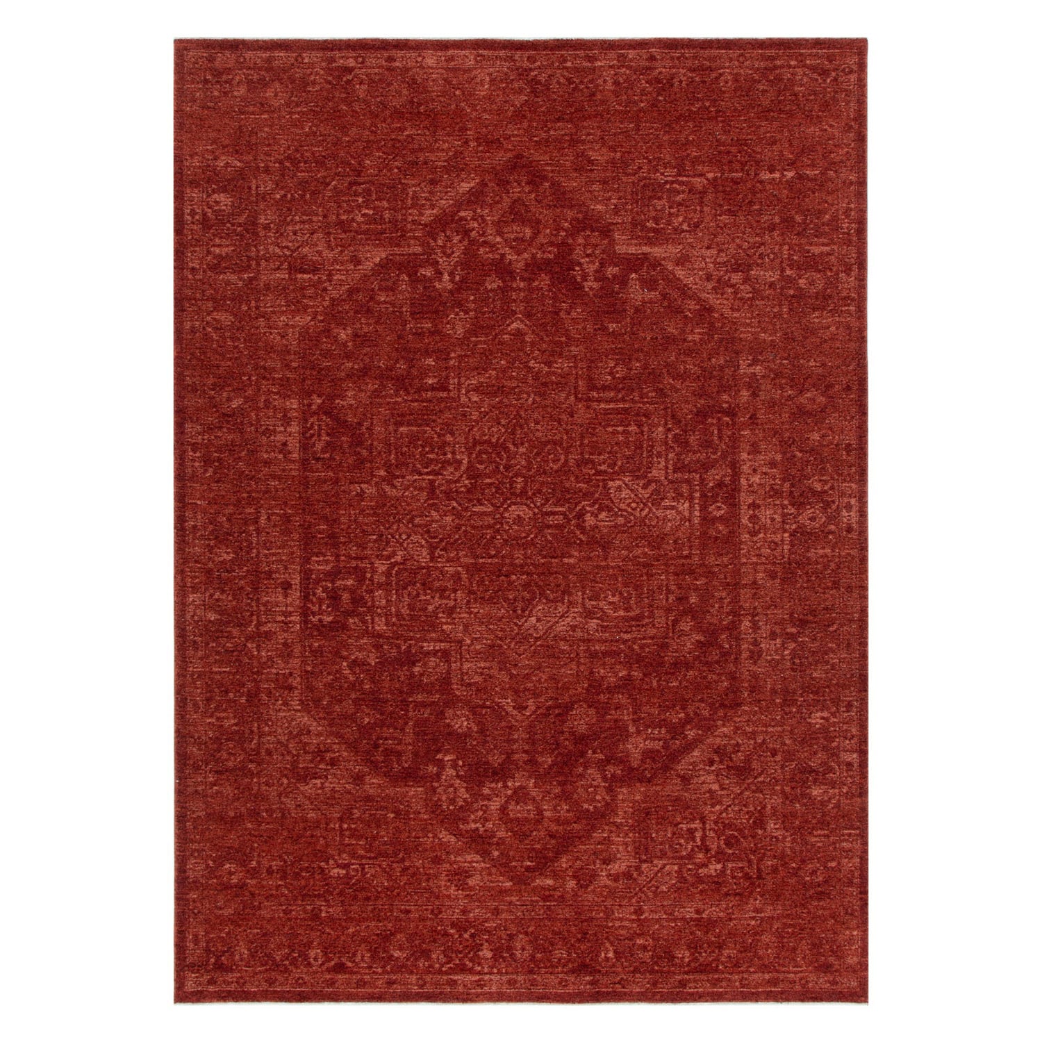 Heritage-Monochrome-Distressed-Medallion-Rug