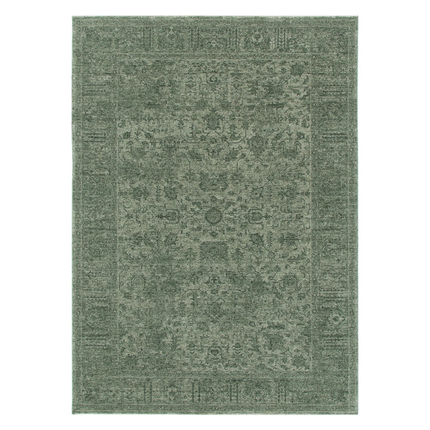 Heritage-Monochrome-Distressed-Border-Rug