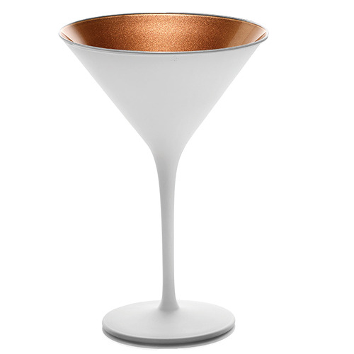 Matte White & Bronze Stolzle Olympic 240ml Cocktail Glass