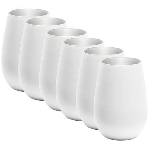 Matte White & Silver Stolzle Olympic 465ml Tumbler