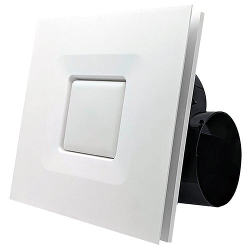 Hybrid 330mm Square Bathroom Exhaust Fan with LED Light