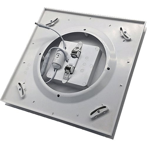 Hybrid 330mm Square Bathroom Exhaust Fan with LED Light